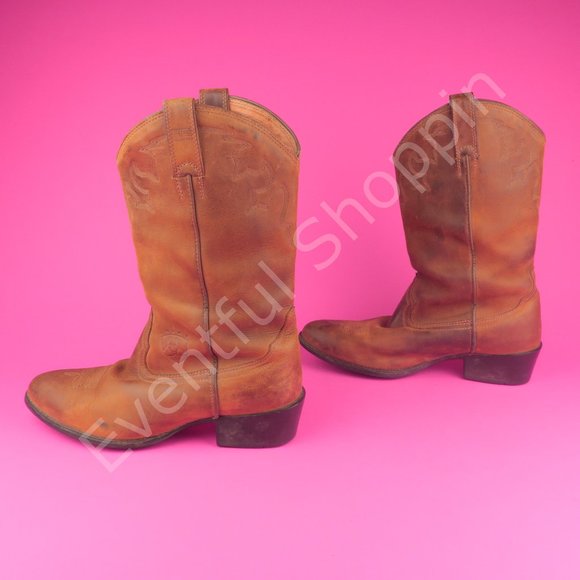 Ariat Stampede Heritage Leather Western Boots in Brown Size 9.5 D - Picture 6 of 12